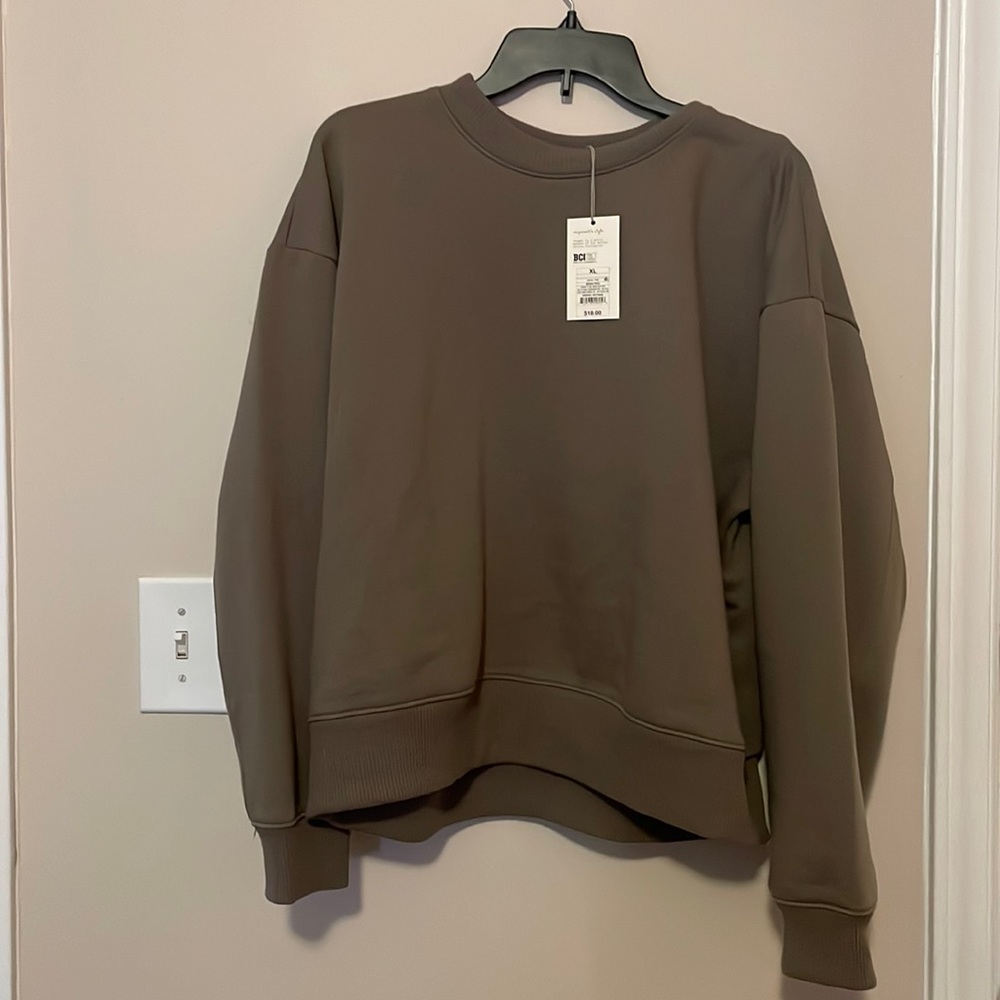 Brownish greenish cropped sweater from target